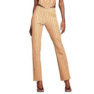 I.AM.GIA ‘Dominque’ Flare Pants with Logo in Tan SZ S